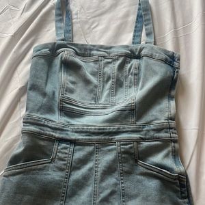 Mother pocket hustler overall dress